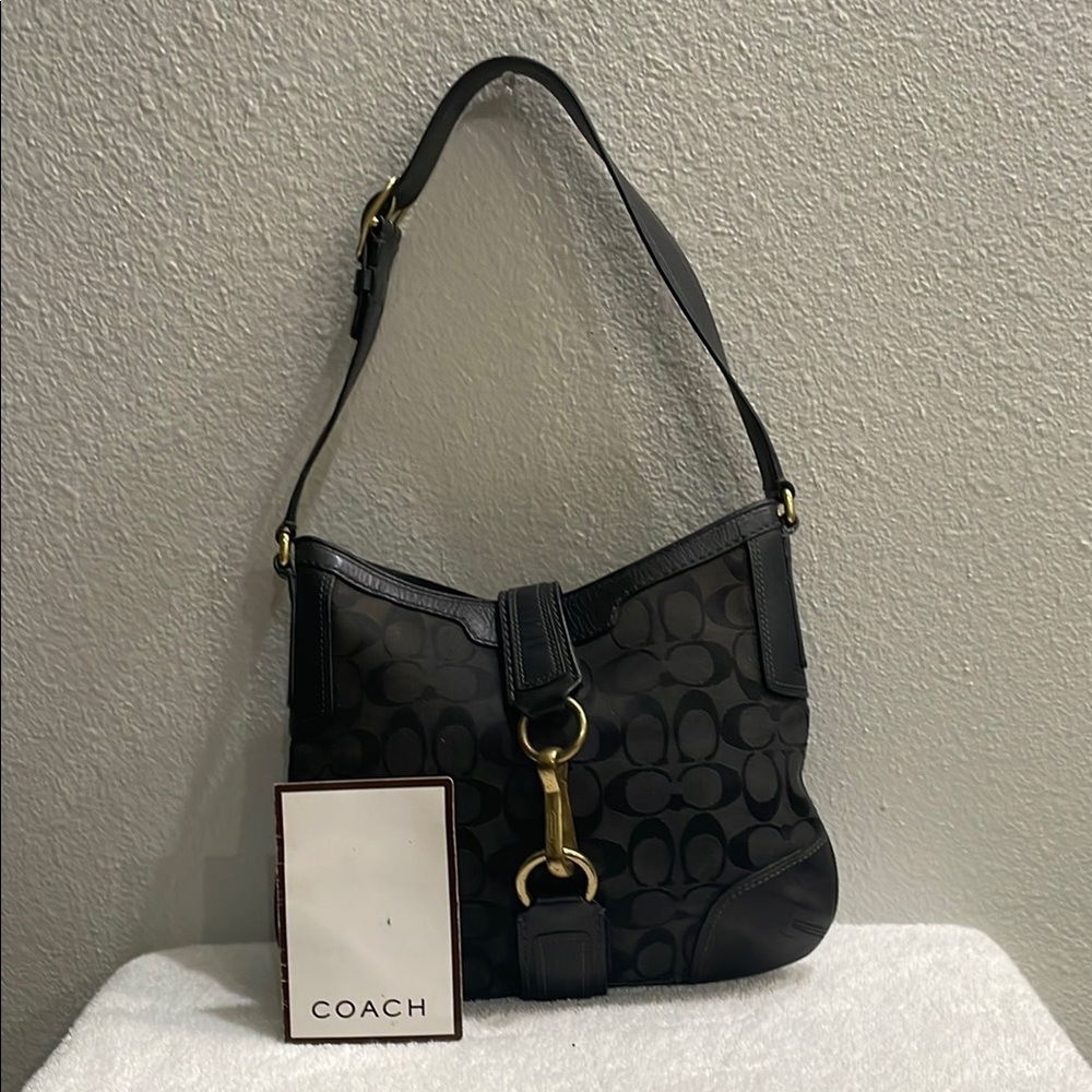 Coach Black and Gold Shoulder Bag